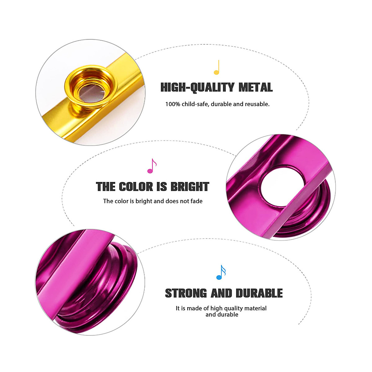 Metall Kazoo Set 6 Stück für Kinder