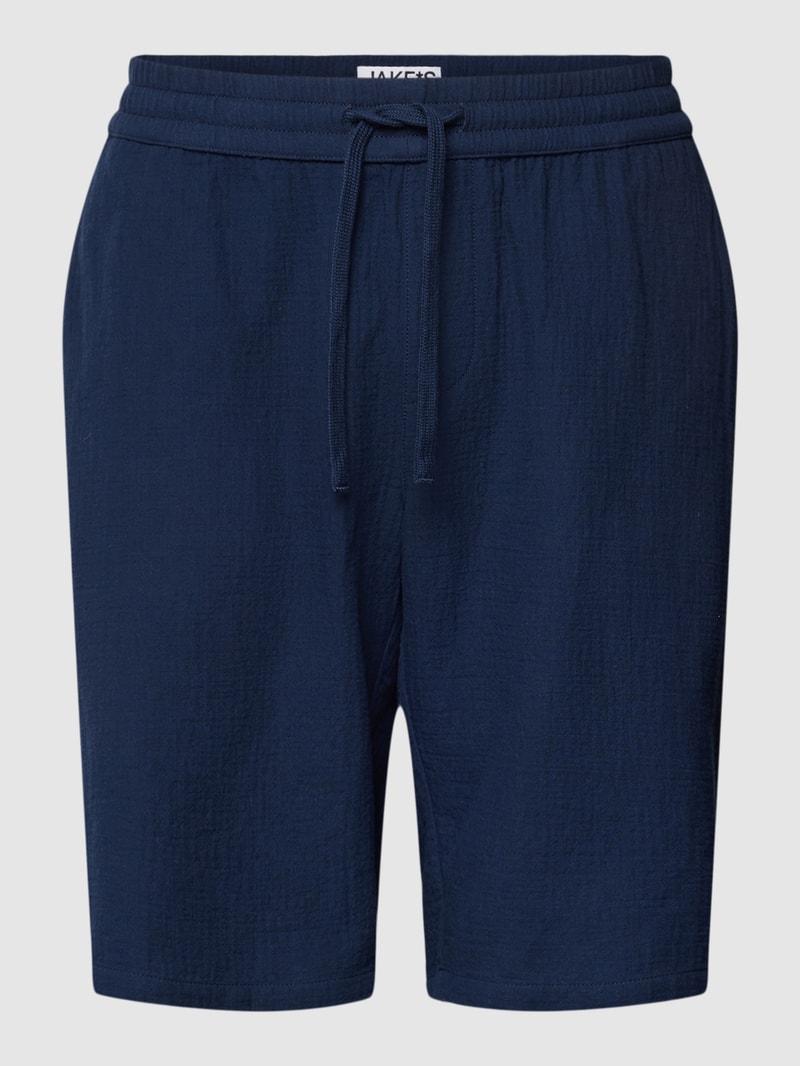 Sweatshorts mit Strukturmuster in marineblau