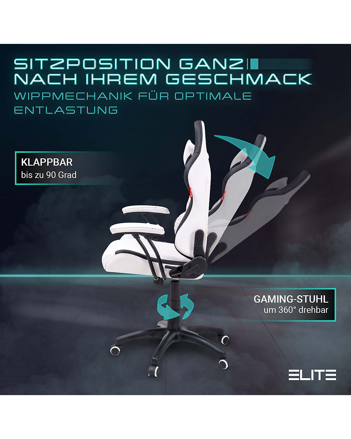 Gaming Stuhl PULSE - Ergonomischer Kinder Luxus Gaming Stuhl - 4D Armlehnen - Bürostuhl