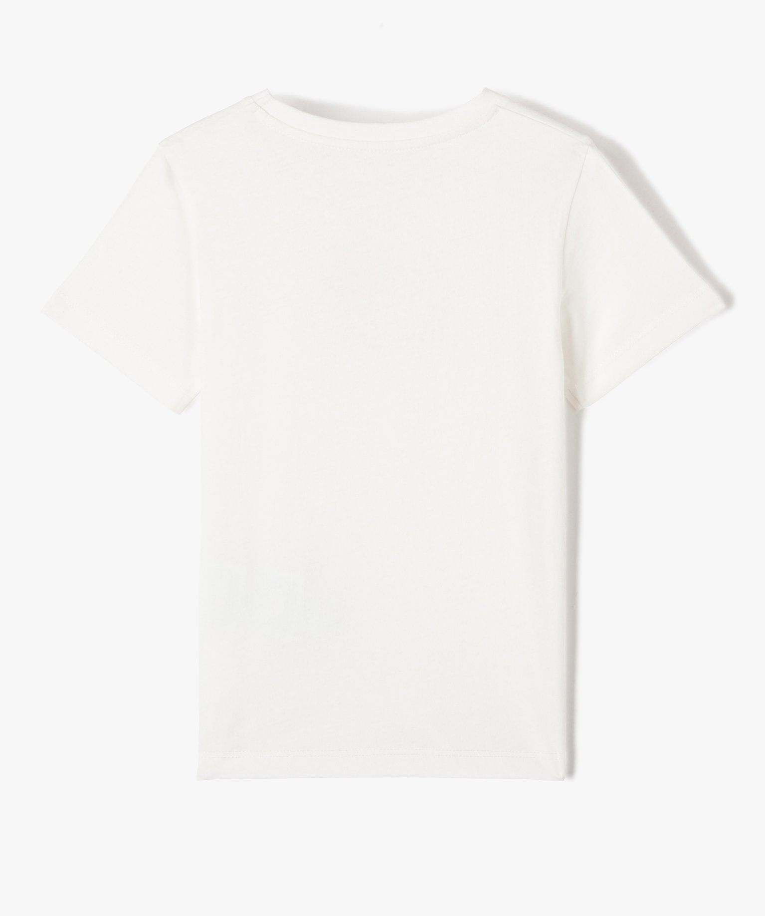 Tee-shirt enfant à manches courtes avec message ecru | GEMO