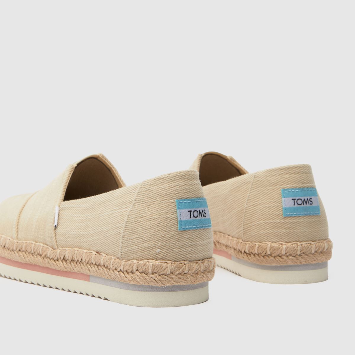 TOMS – Alpargata – Platta skor med rep i naturfärg