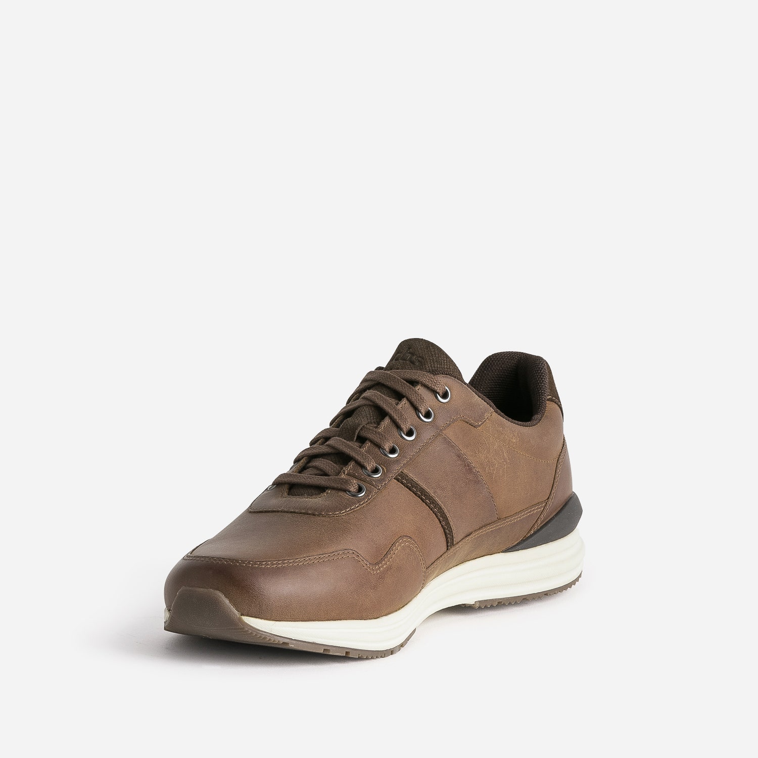 Tennis TBS marron en cuir