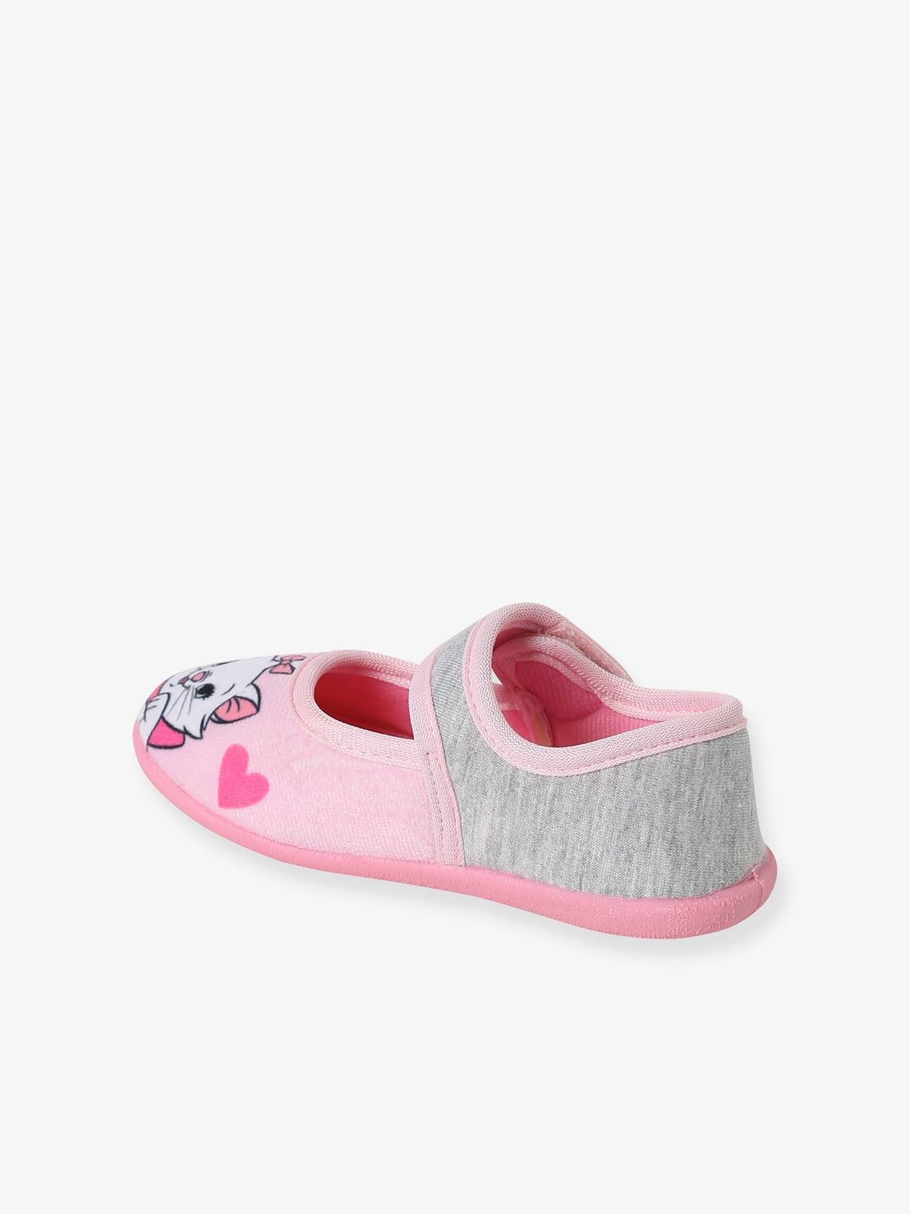 Chaussons fille DS® Marie les Aristochats rose / gris