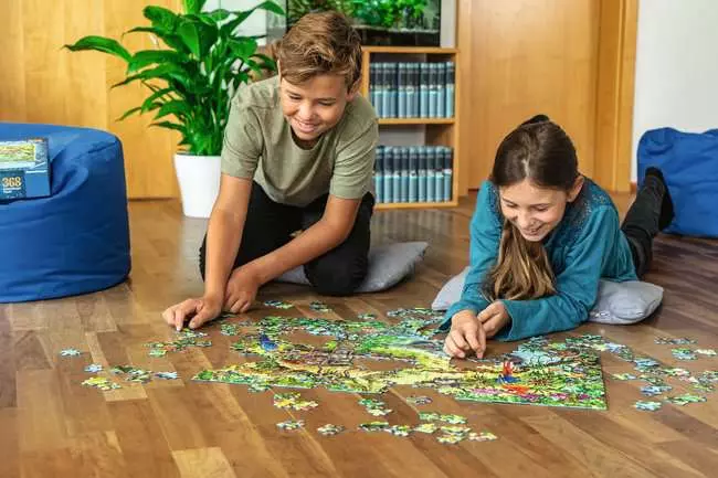 Kinderpuzzle ab 9 Jahren - EXIT Puzzle Kids Die Dschungelexpedition - 368 Teile