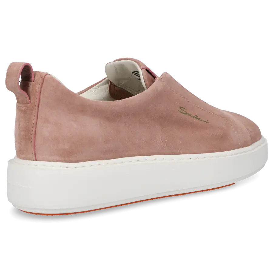 Santoni - Slip Ons Sneaker 61224 Veloursleder - pink