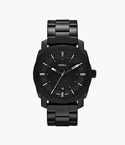 Fossil Machine Uhr Edelstahl schwarz