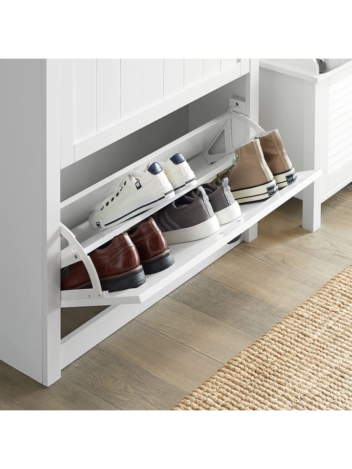 SoBuy Schuhschrank in Weiß - (B)80 x (H)110 x (T)24cm günstig kaufen onesize