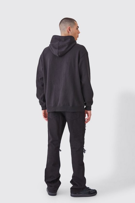 Oversize Hoodie mit Worldwide-Print