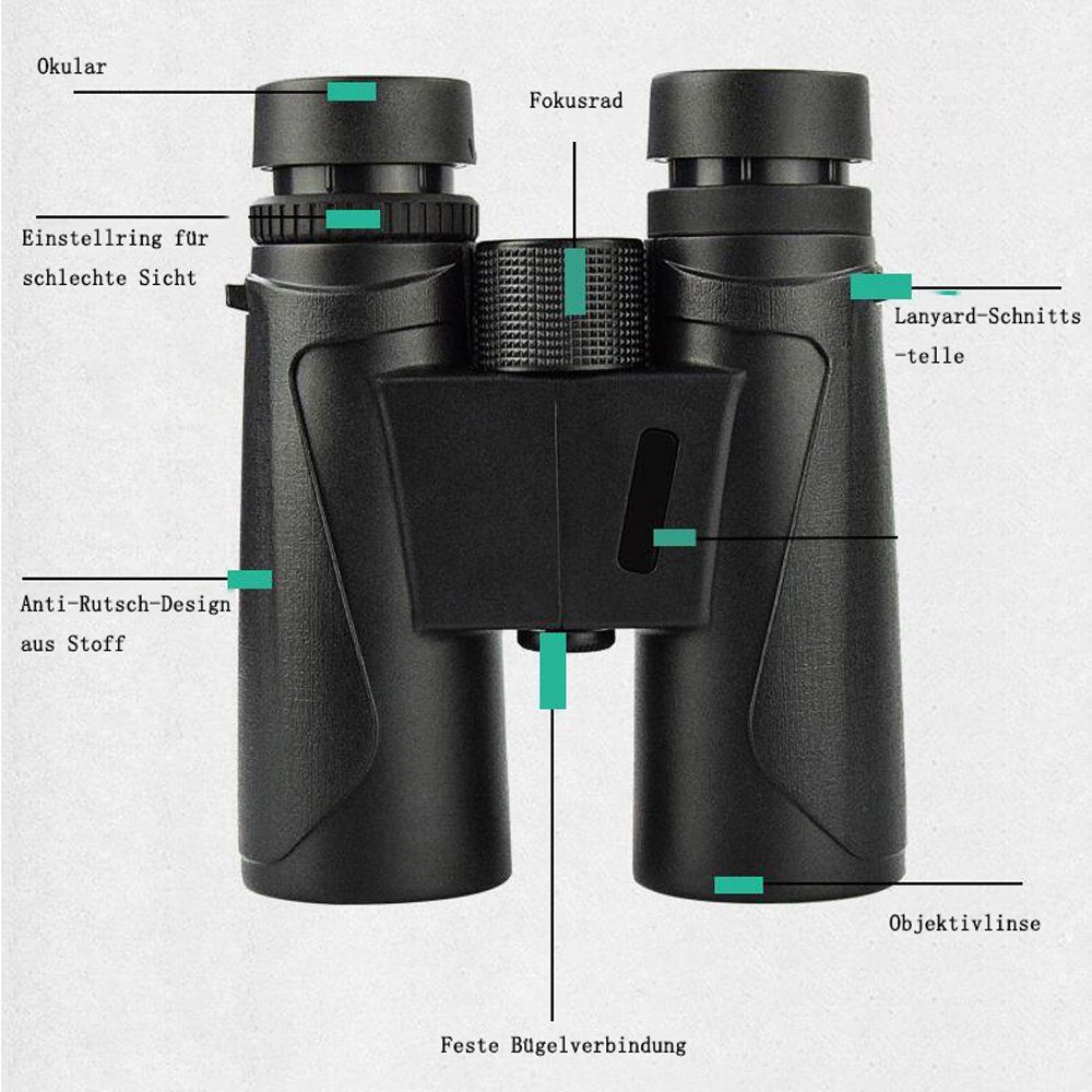 GelldG Fernglas, 12x42 HD wasserdichtes Fernglas Fernglas