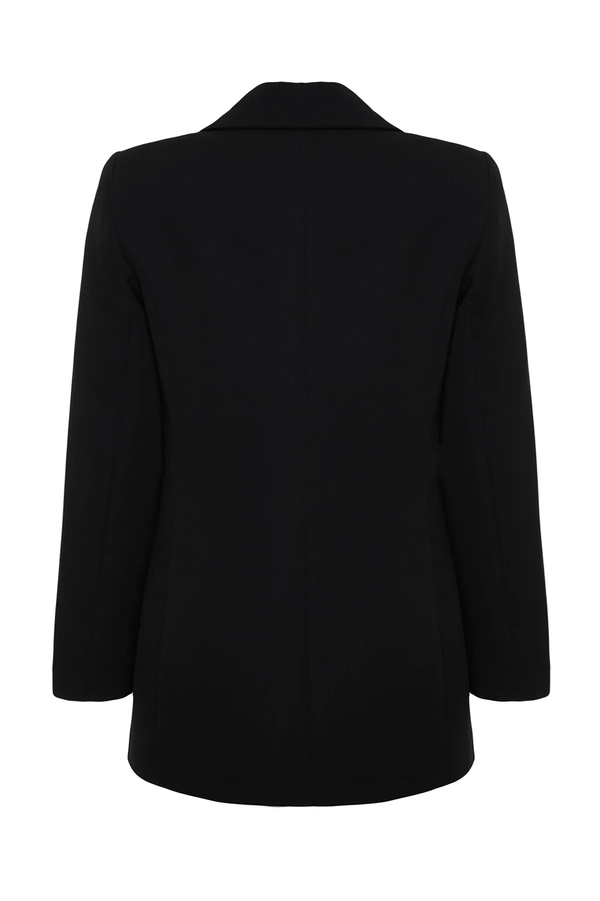 Trendyol Collection  Schwarze gewebte Accessoire-detaillierte reguläre Blazerjacke TWOSS24BC00012