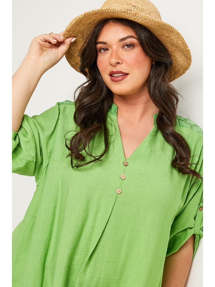 Curvy Lady Tunika in Grün günstig kaufen