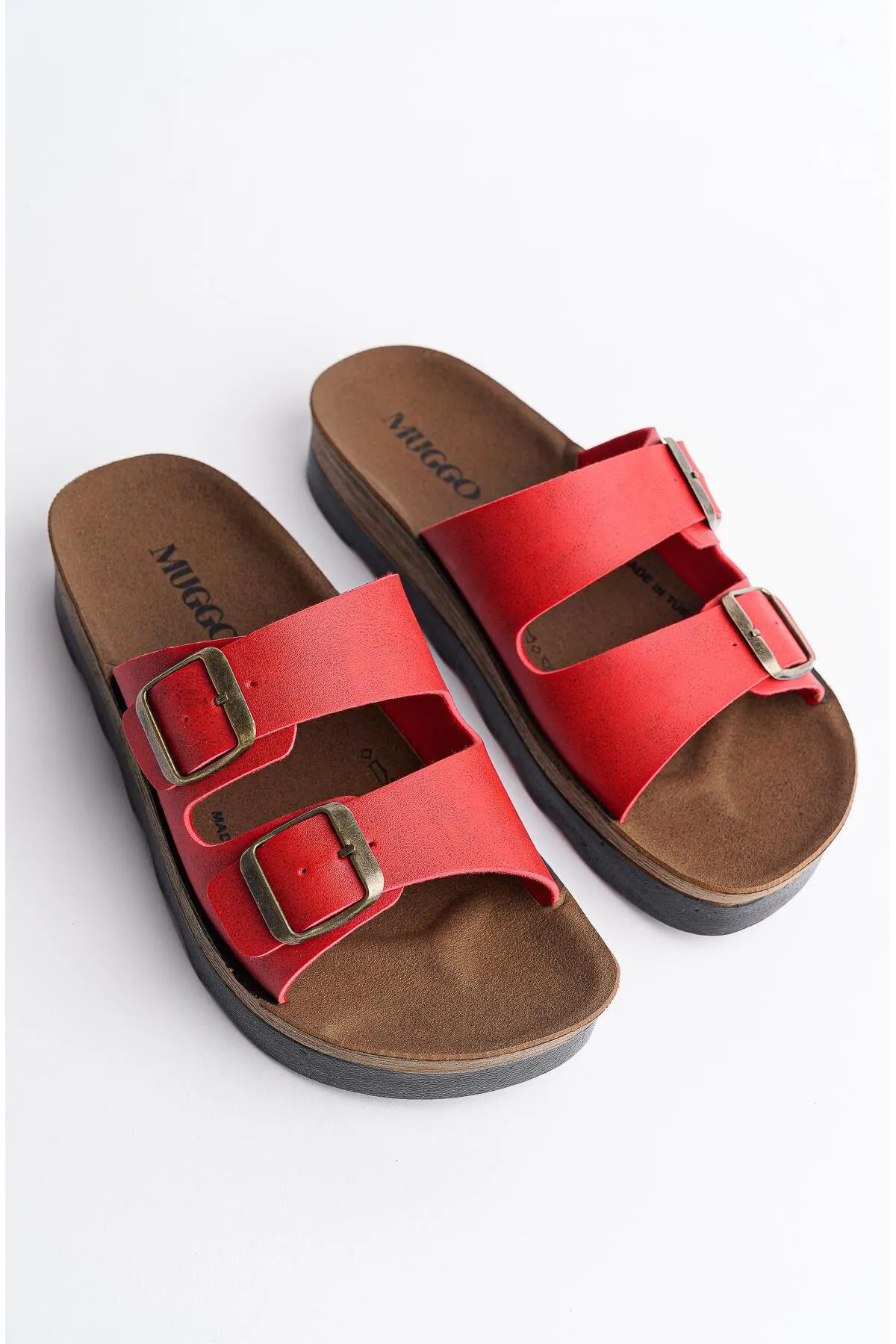 MUGGO  Rehda garantiert zwei Schnallen, bequeme Sohle, verstellbare Unisex-Hausschuhe