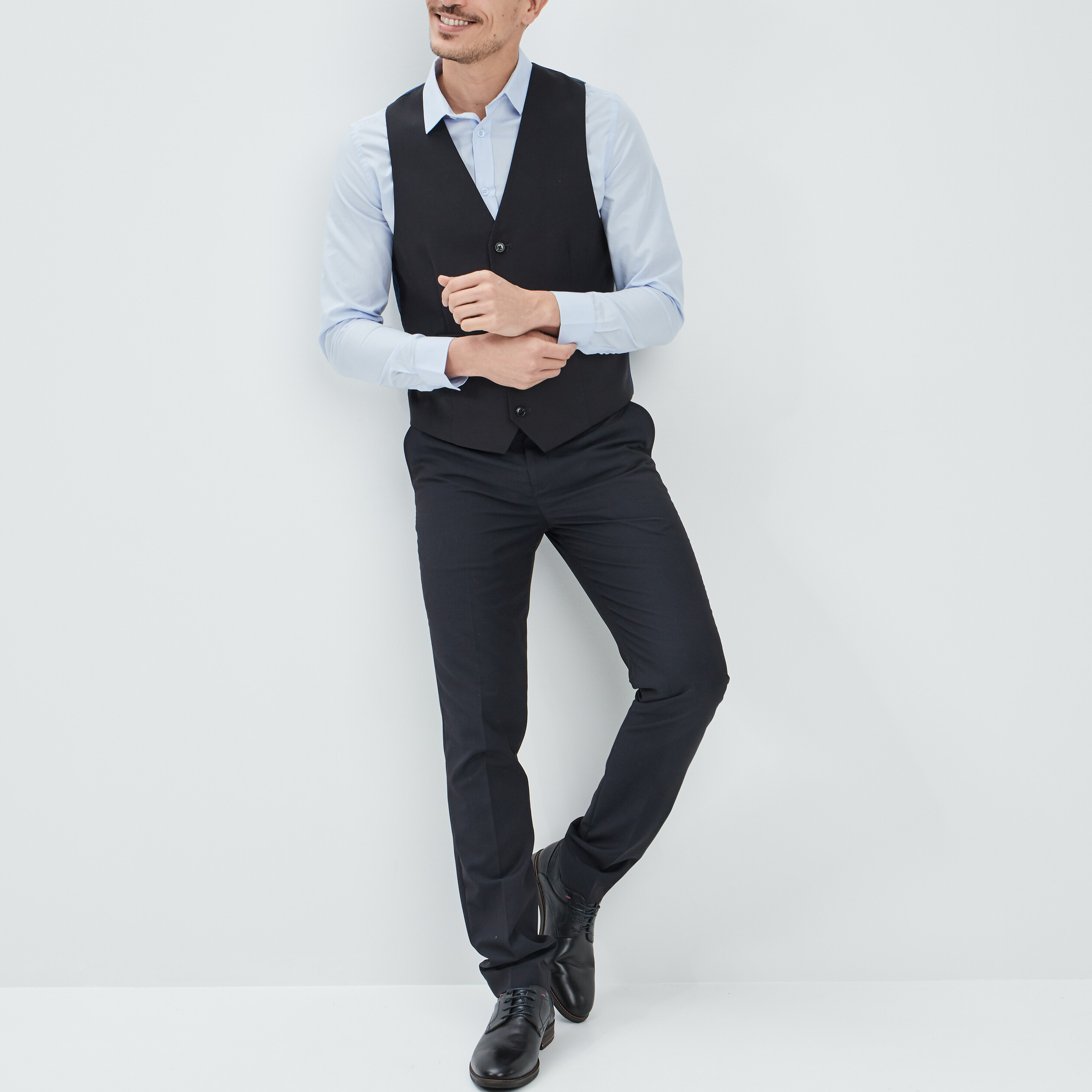 Gilet de costume sans manches bleu homme | La Halle