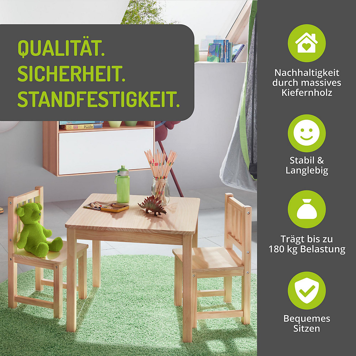 Kindersitzgruppe Amy Naturbelassen