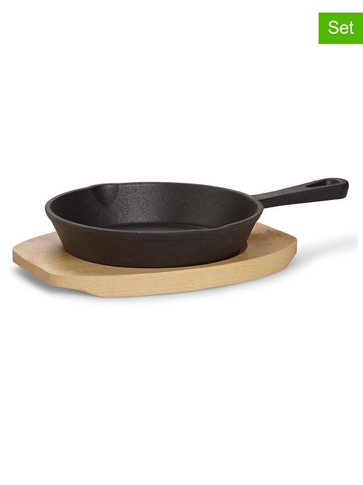 Echtwerk 2tlg. Set: Servierpfanne in Schwarz/ Hellbraun günstig kaufen onesize