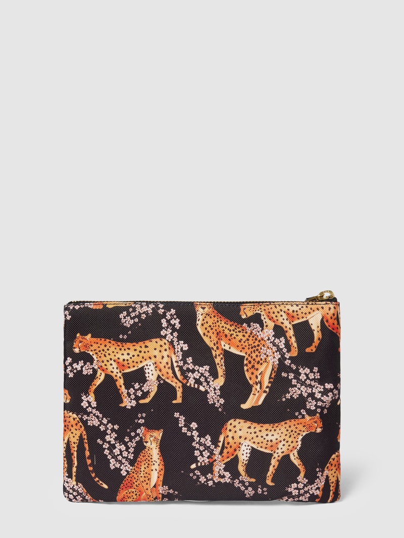 Pouch mit Allover-Muster Modell 'Salome' in schwarz