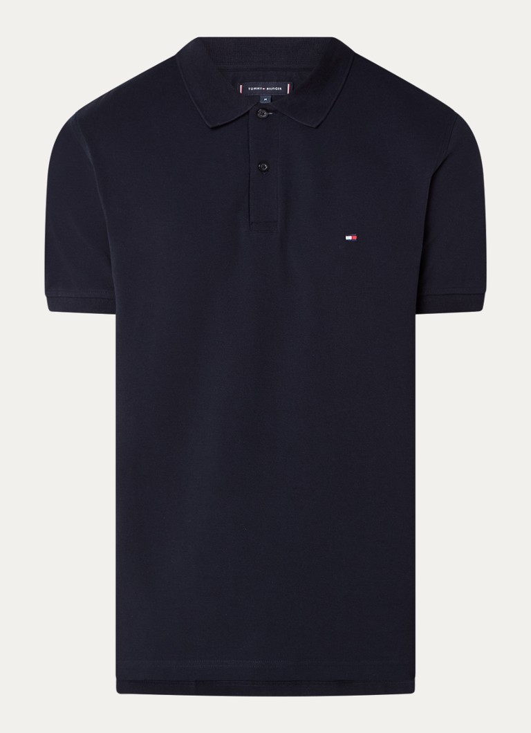 Tommy Hilfiger piké pamutból készült, normál szabású póló logóhímzéssel