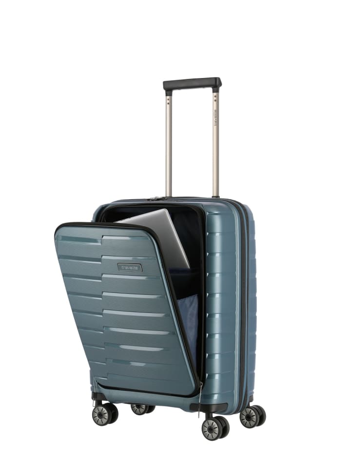 travelite Travelite Koffer AIR BASE 4w Trolley S Vortasche, Eisblau günstig kaufen onesize