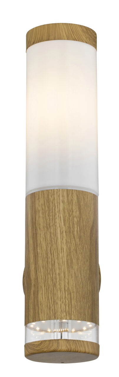 Globo Lighting - JAICY - Außenleuchte Edelstahl holzoptik, 1x E27 LED