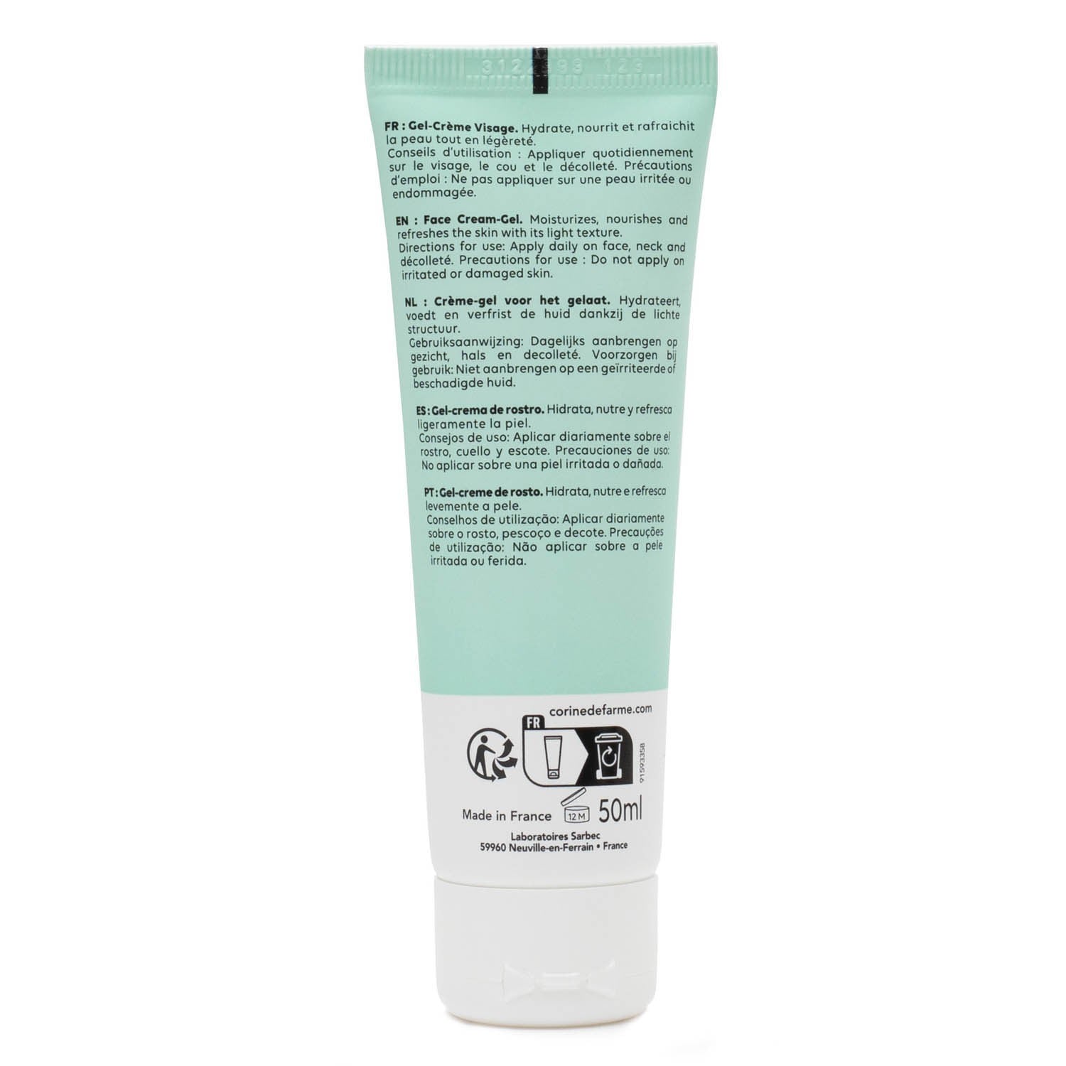 CORINE DE FARME Face Gel-Cream with Spirulina Extract