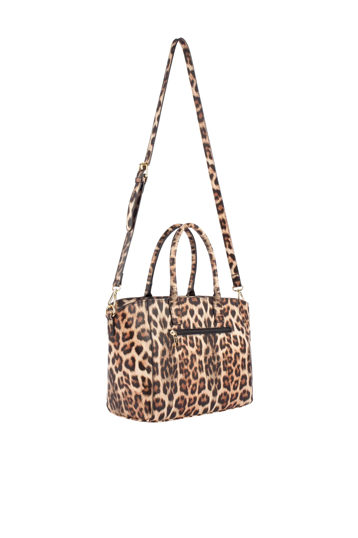 Faina  Handtasche - Braun - Animal Print