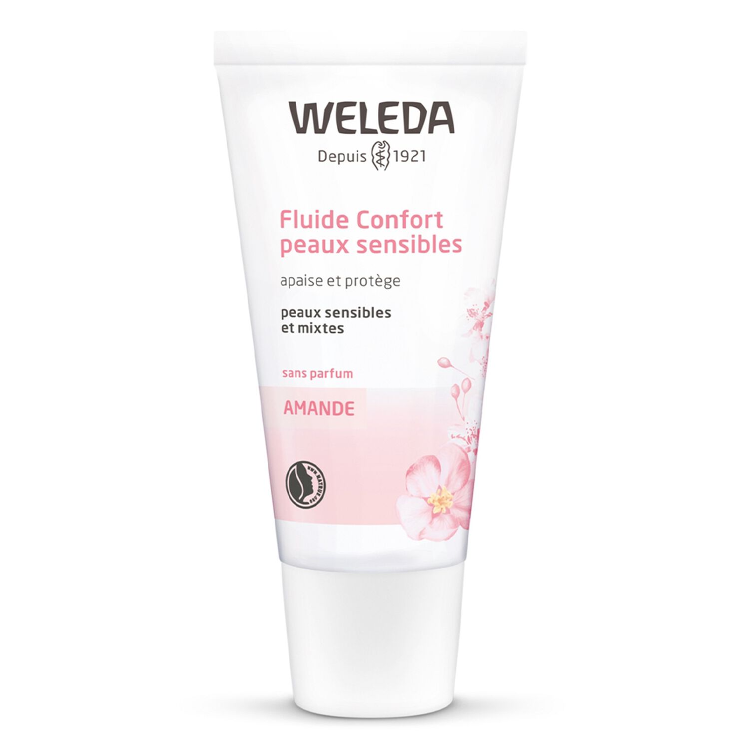 Weleda Amande Fluide Confort Peaux Sensibles- Peaux Mixtes - Sans Parfum - 30 ml