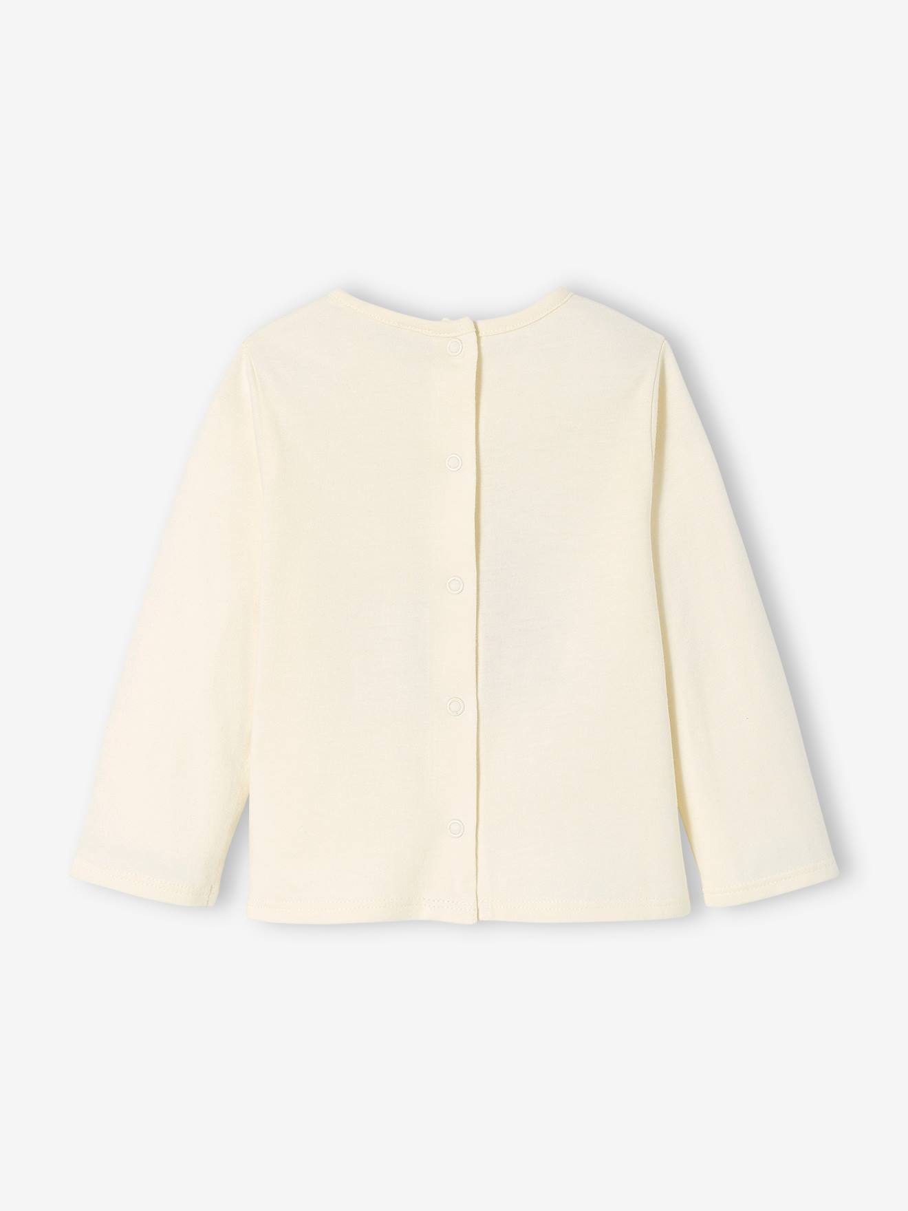 T-shirt sapin bébé manches longues écru