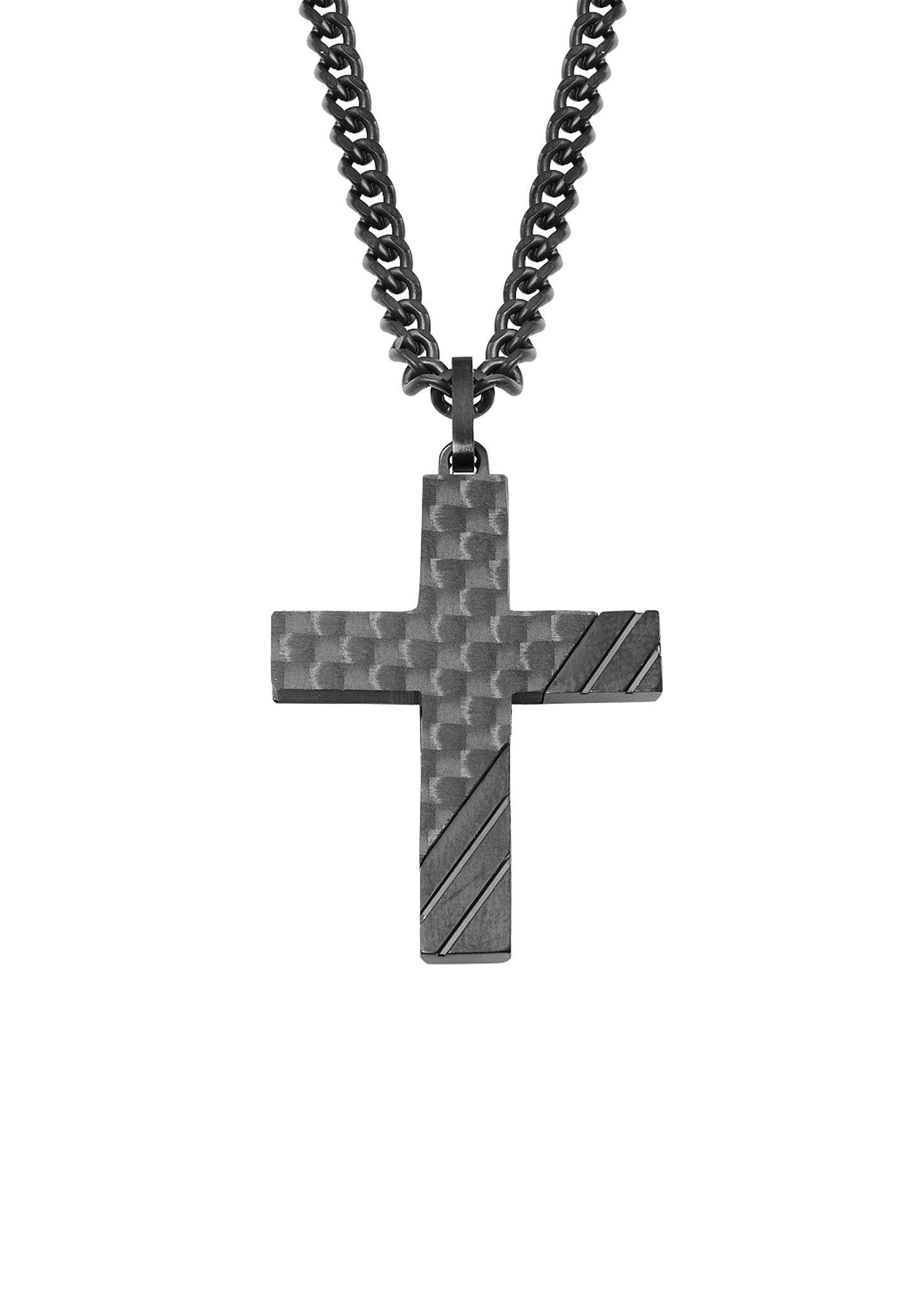 Halskette aus Carbon und Edelstahl  272.808.6411.3717-00B0