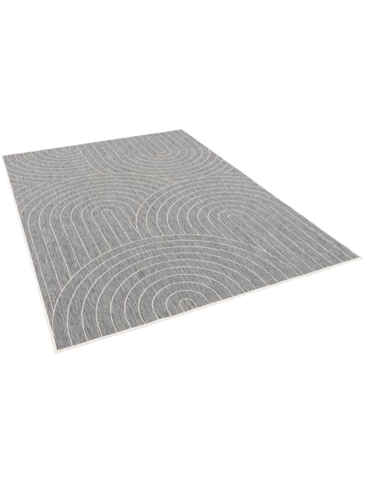 Pergamon In- und Outdoor Teppich Beidseitig Newport Urban in Grau Weiss günstig kaufen 80 x 150cm