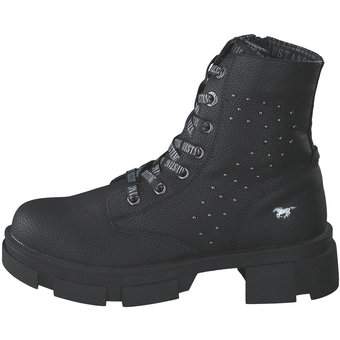 Mustang Schnür Boots in schwarz