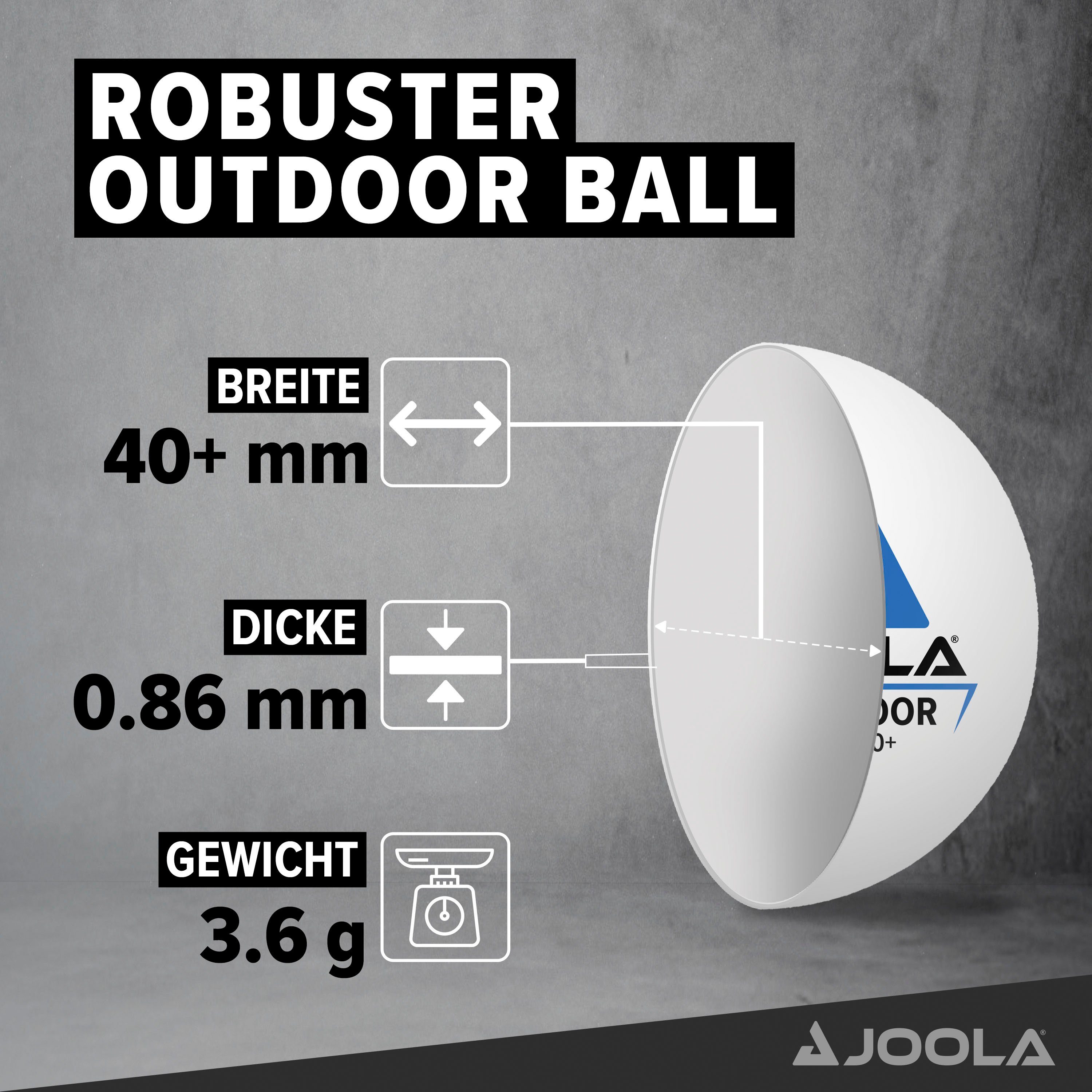 Joola Tischtennisball Outdoor Ball (Packung, 12er-Pack)