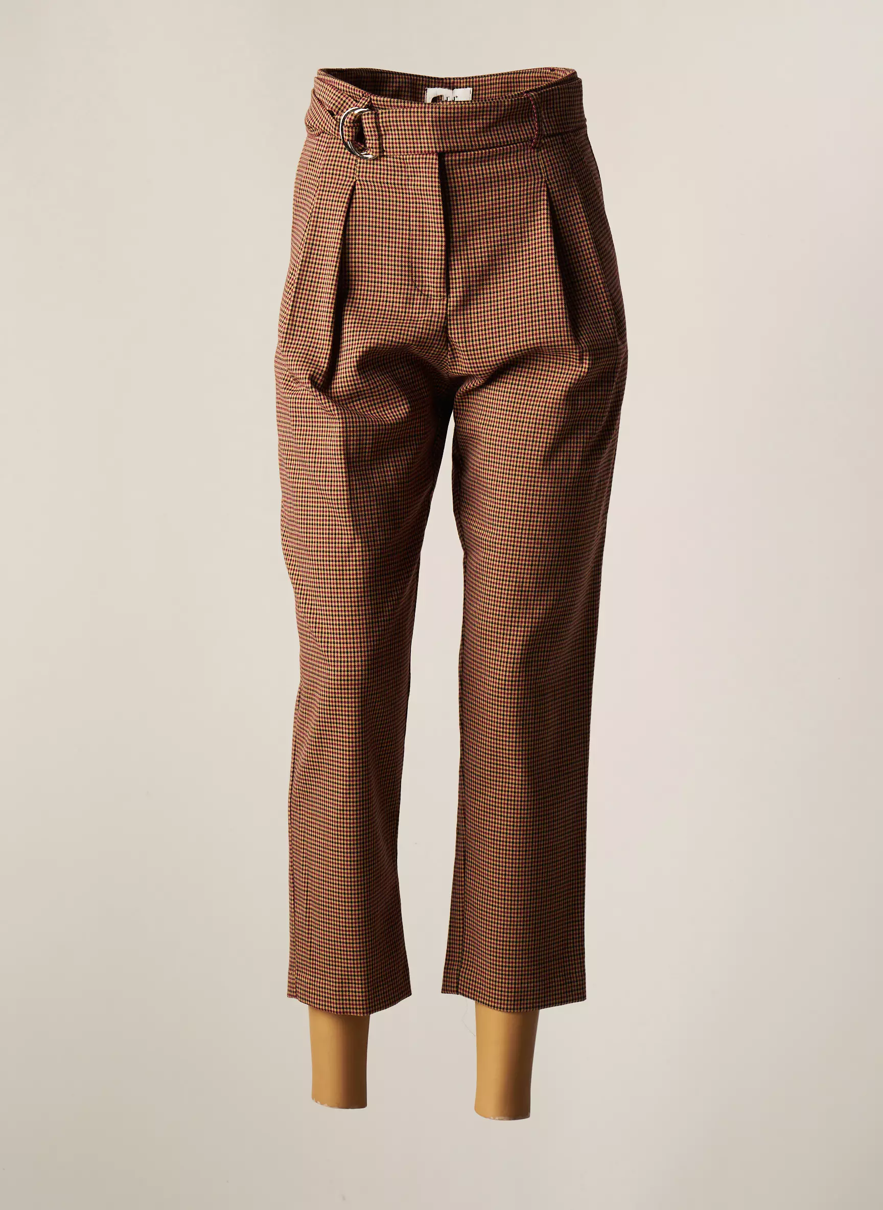 B Yu Pantalon7 8 Femme couleur beige