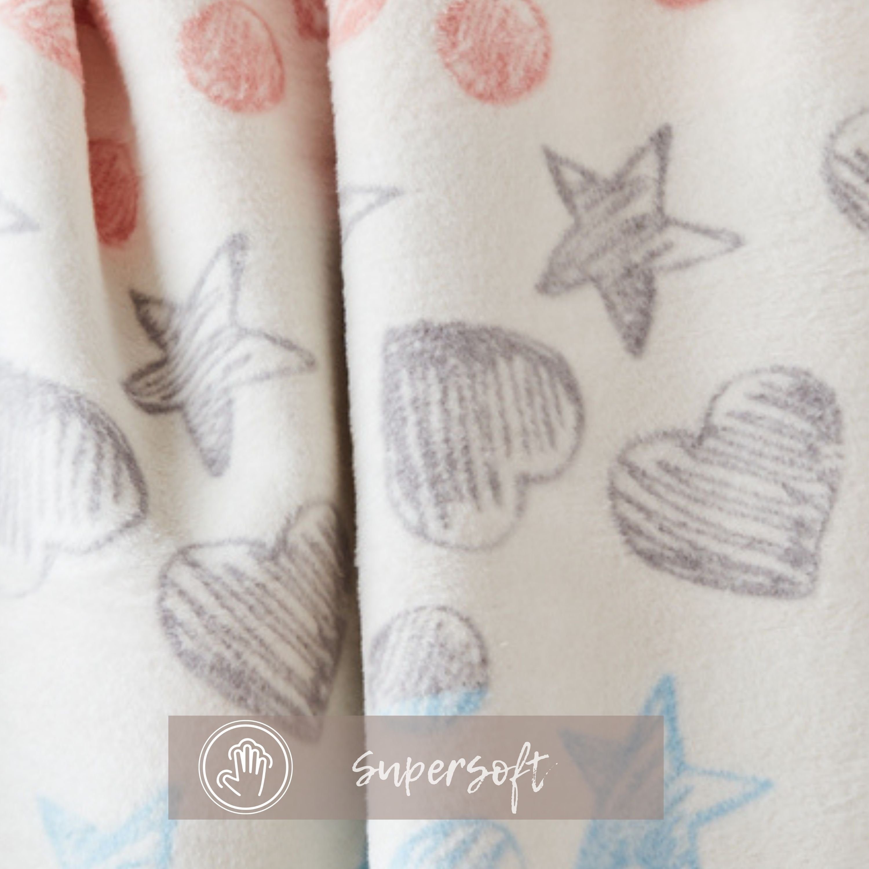 Babydecke 90x120 cm - flauschig weich - Kuscheldecke, SEI Design