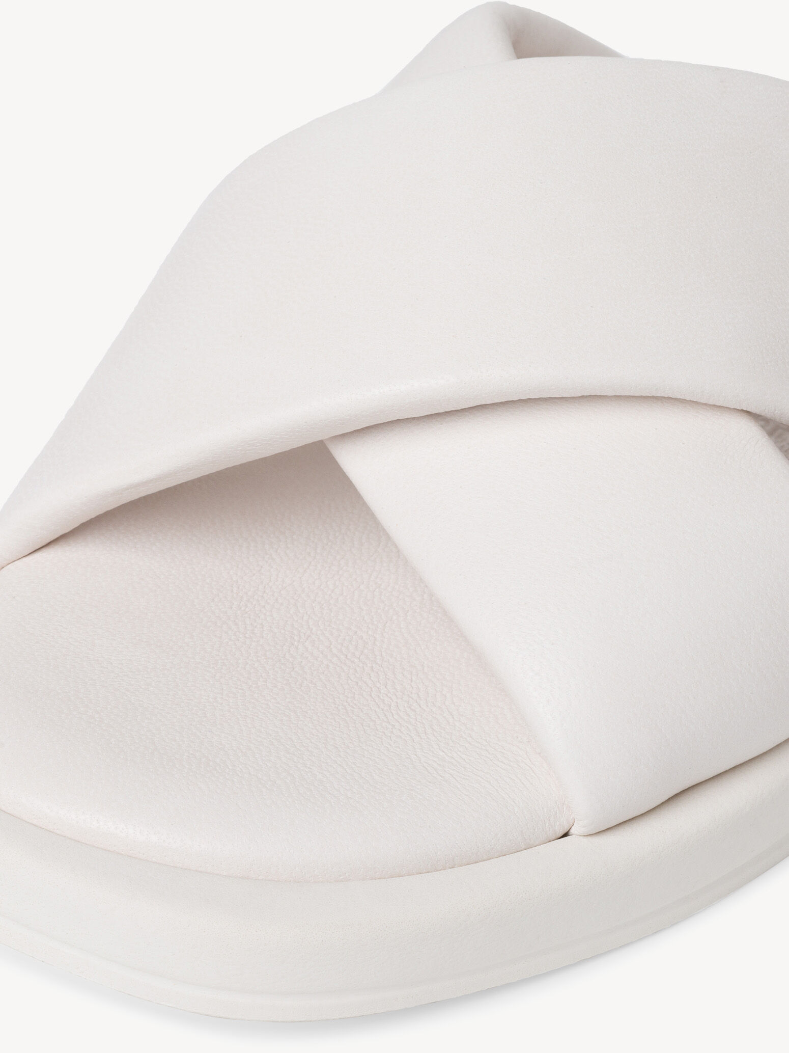 Mule en cuir - blanc