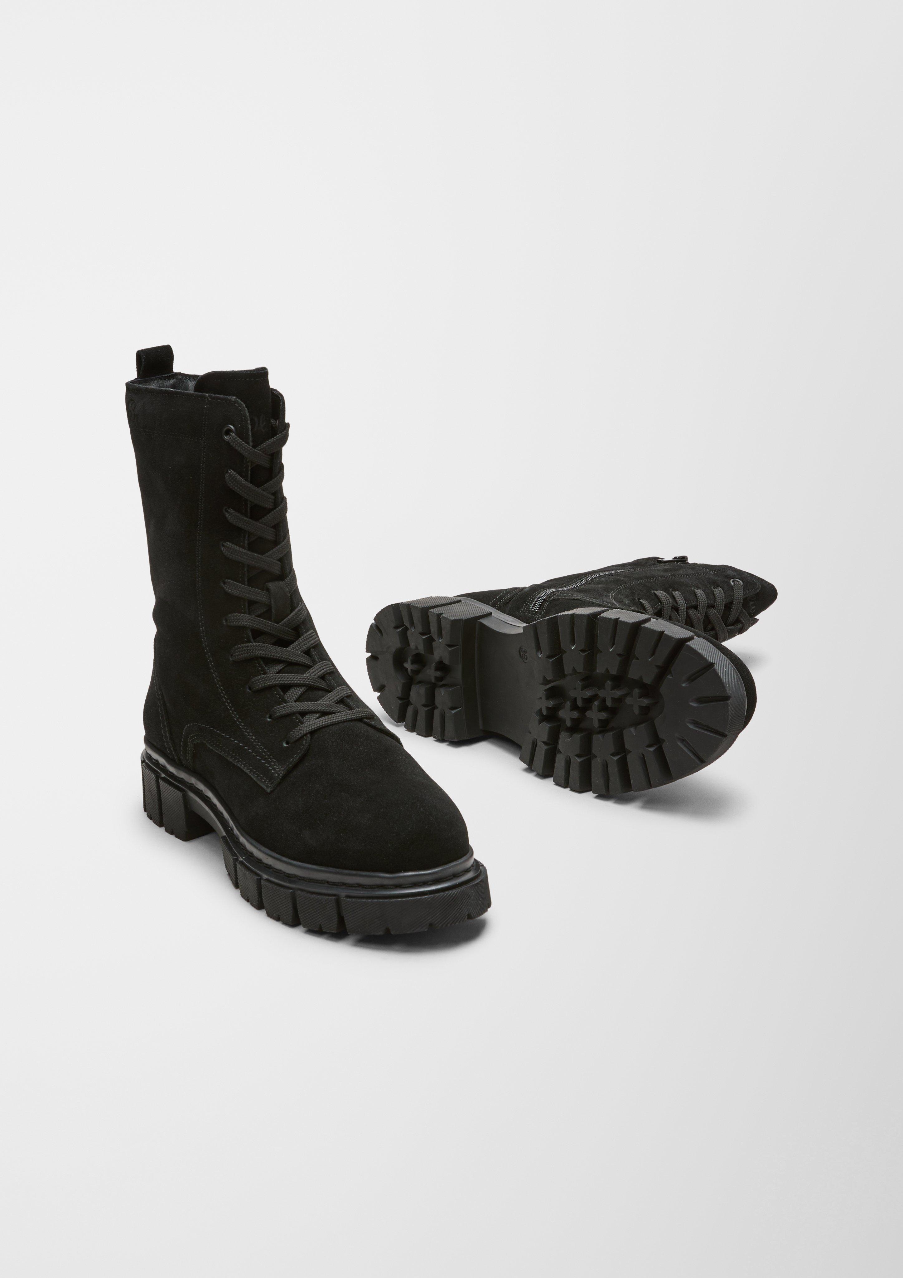 Warm gefütterte Lederstiefel  6006637-001