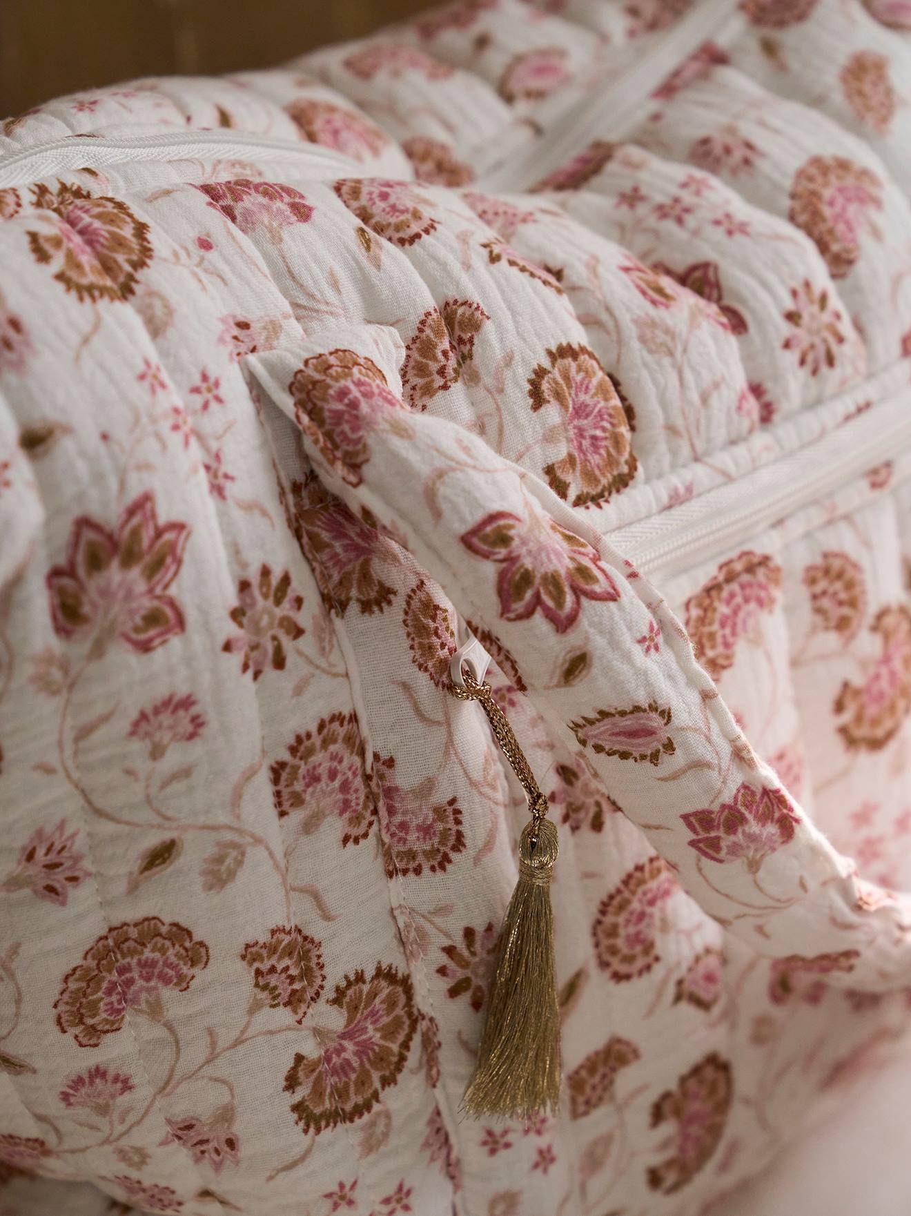 Vertbaudet Wickeltasche PLUME, personalisierbar - rosa/folklore blumen