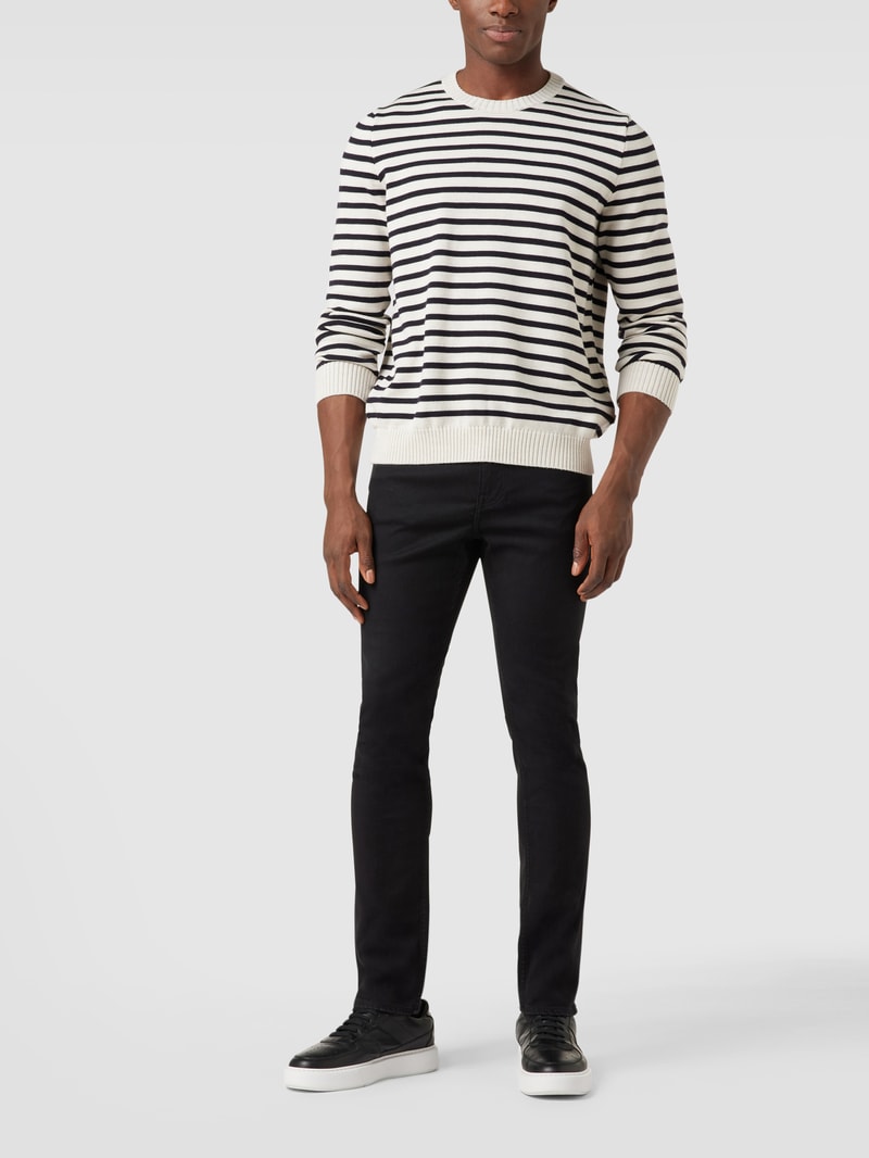 Slim Fit Jeans mit Stretch-Anteil Modell 'Delaware' in schwarz