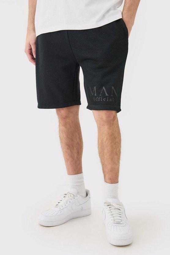 Loose Fit Man Official Splice Mesh Short