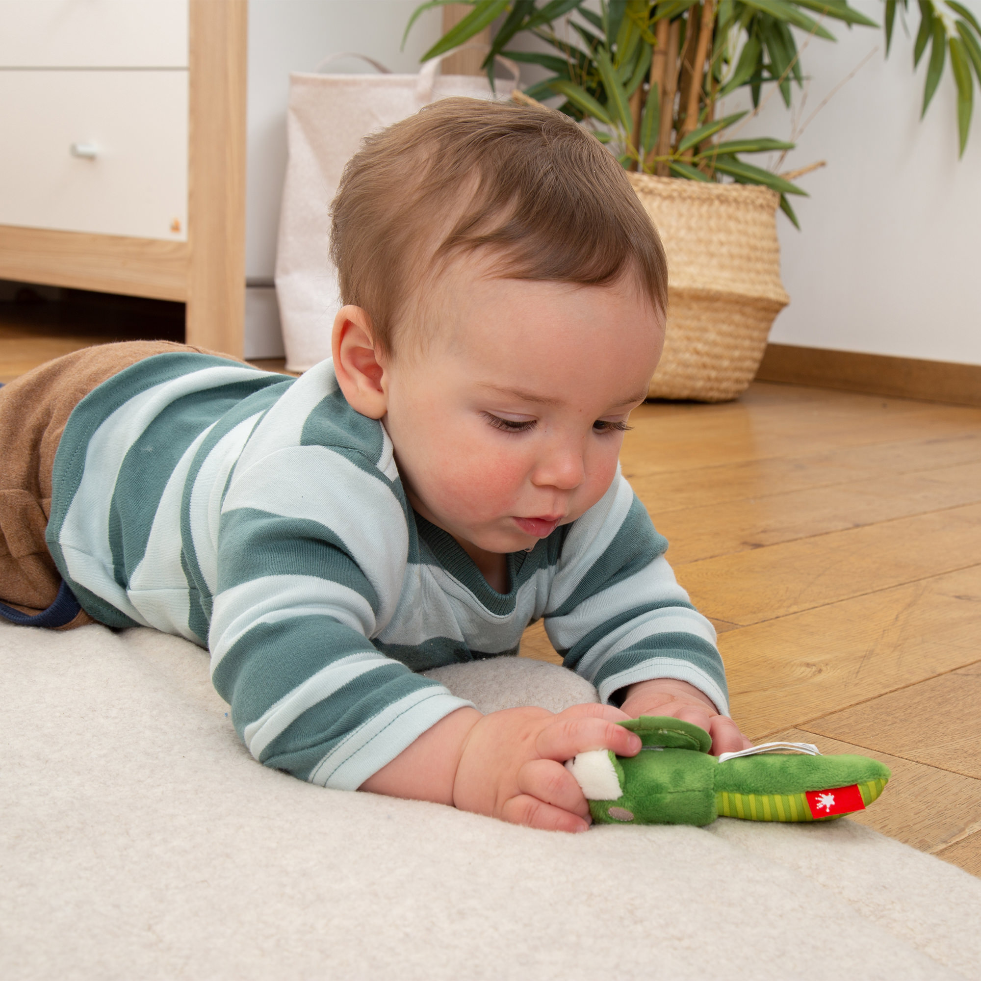 Baby Greifling Frosch mit Spiegel, Red Stars