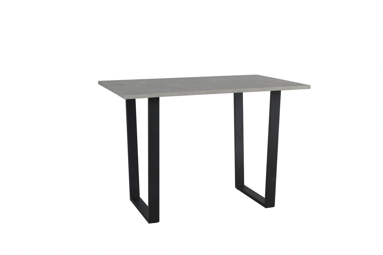 byLiving SHINE Tisch, Breite 110 cm, Metall schwarz pulverbeschichtet, Beton-Optik