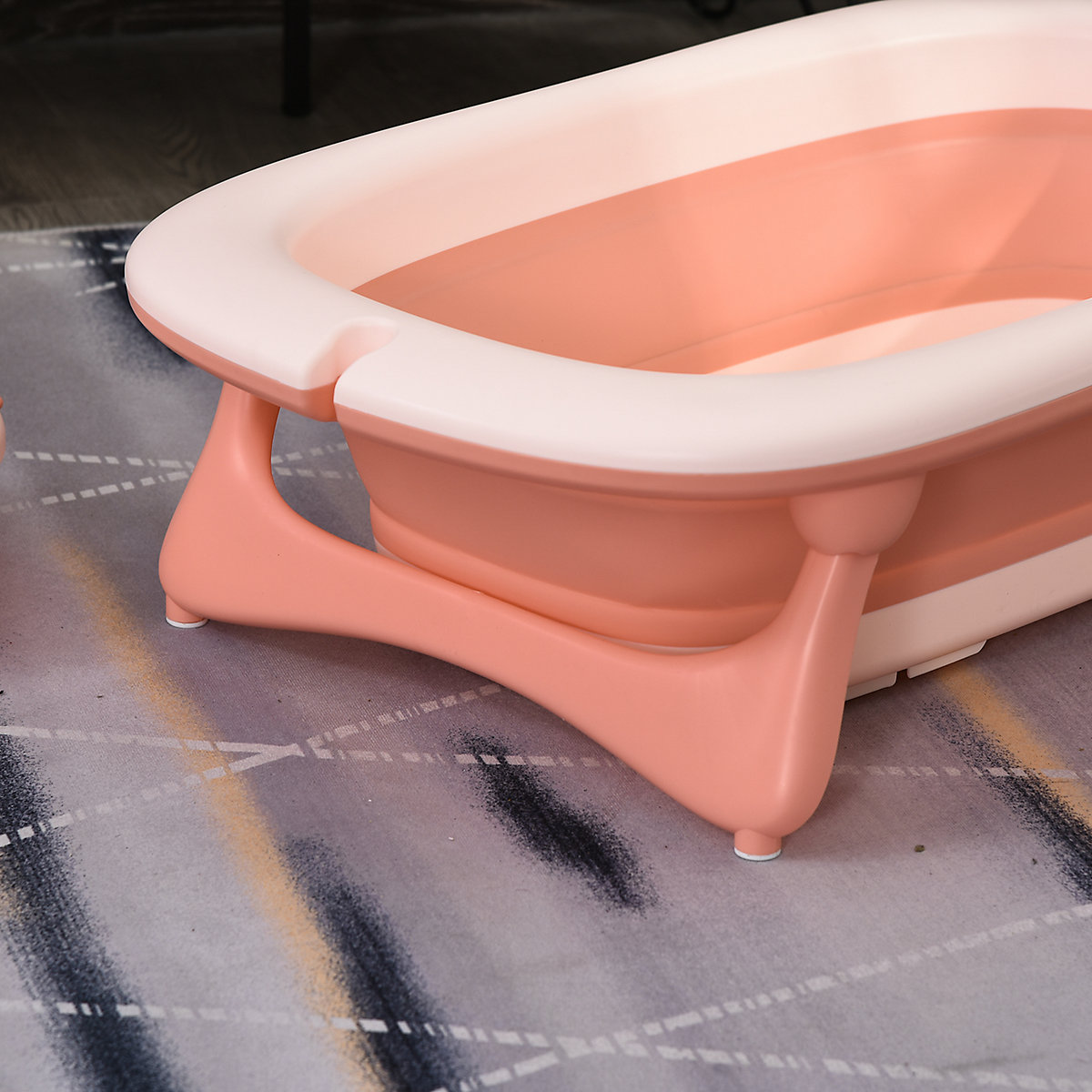 Faltbare Babywanne mit Waschbecken und Shampoobecher