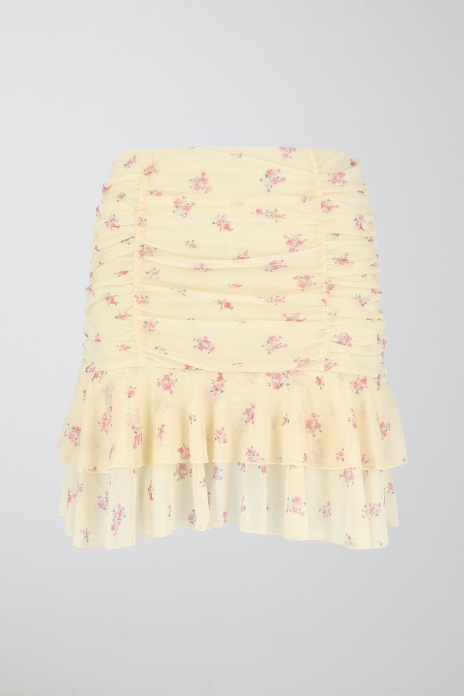 Mesh ruched skirt
