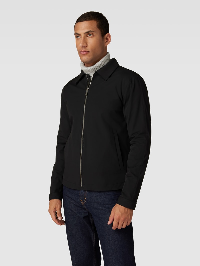 Jacke mit Kentkragen Modell 'LIAM' in schwarz