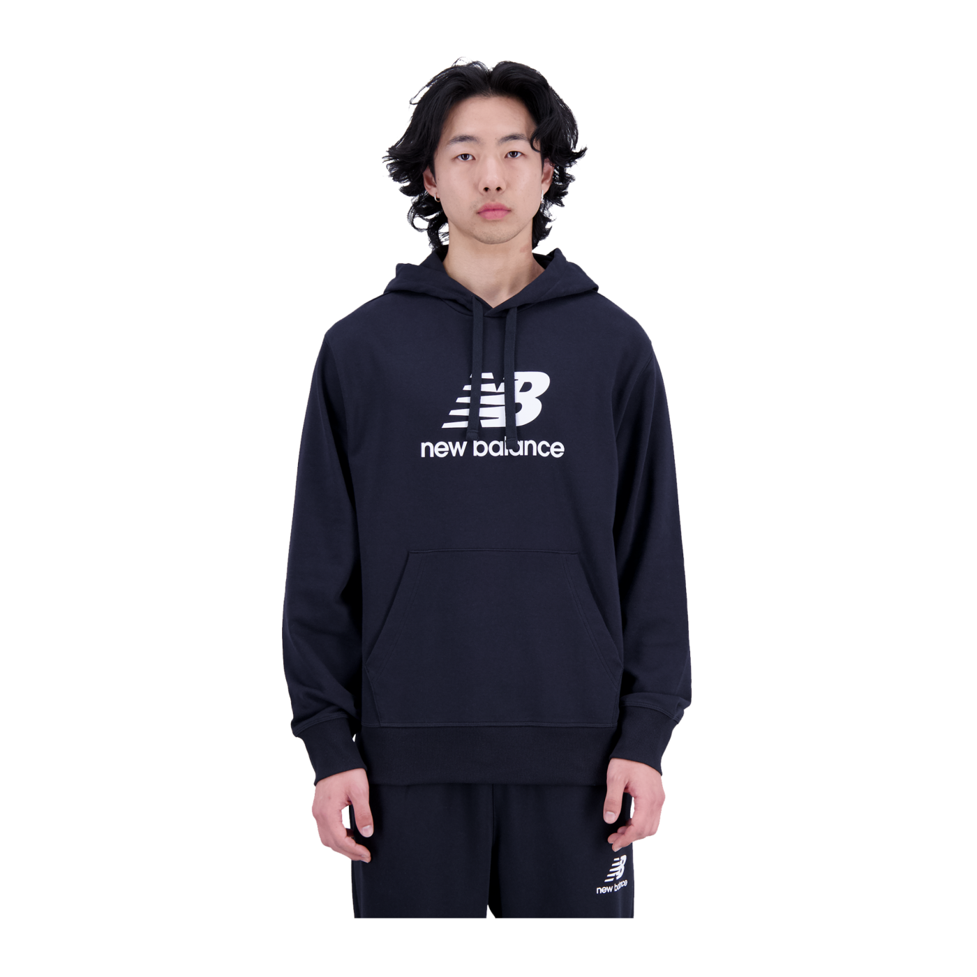 New Balance Essentials Stacked Logo Hoody FBK
