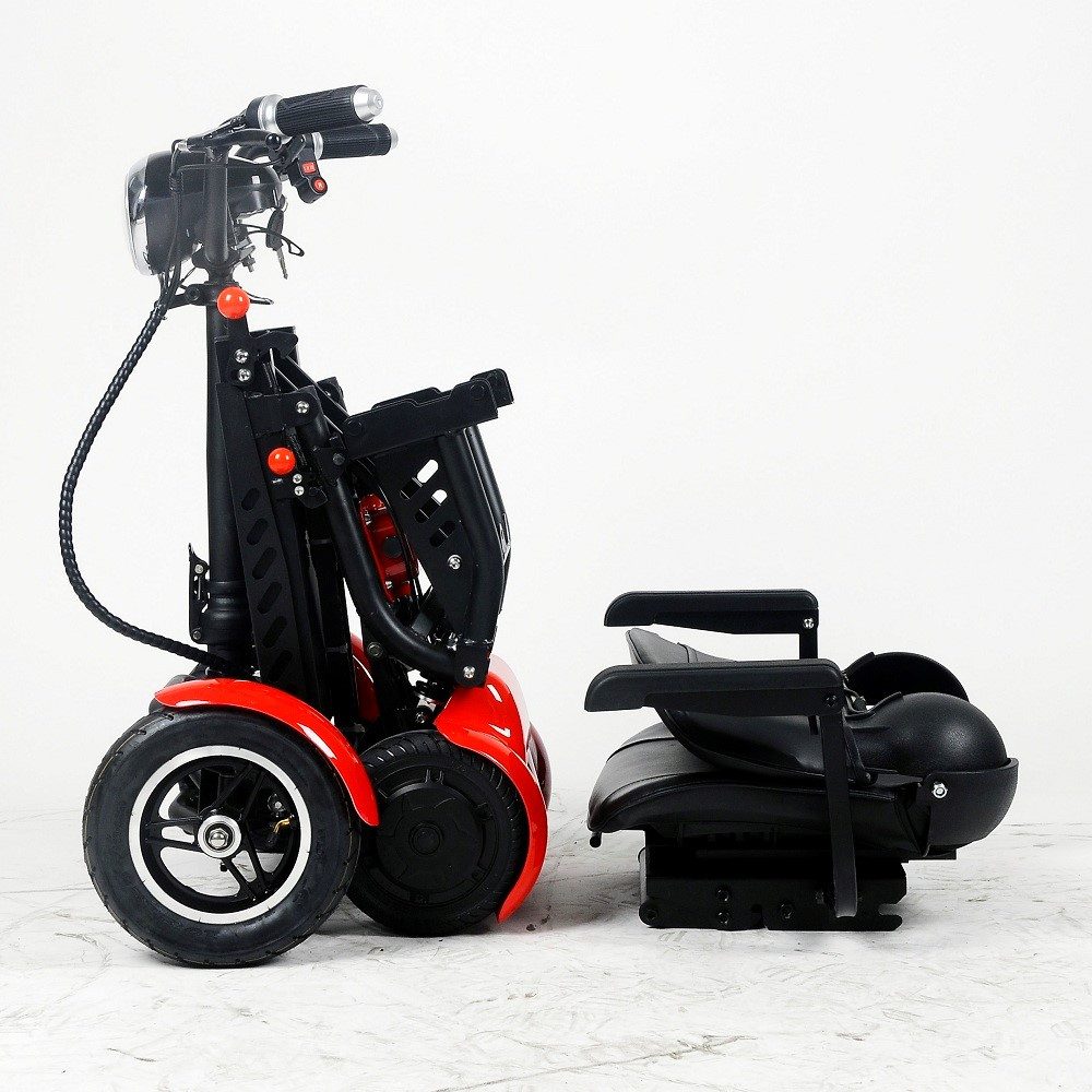 ANTAR E-Scooter mit Tasche und Korb Rot  AT52317 R faltbar