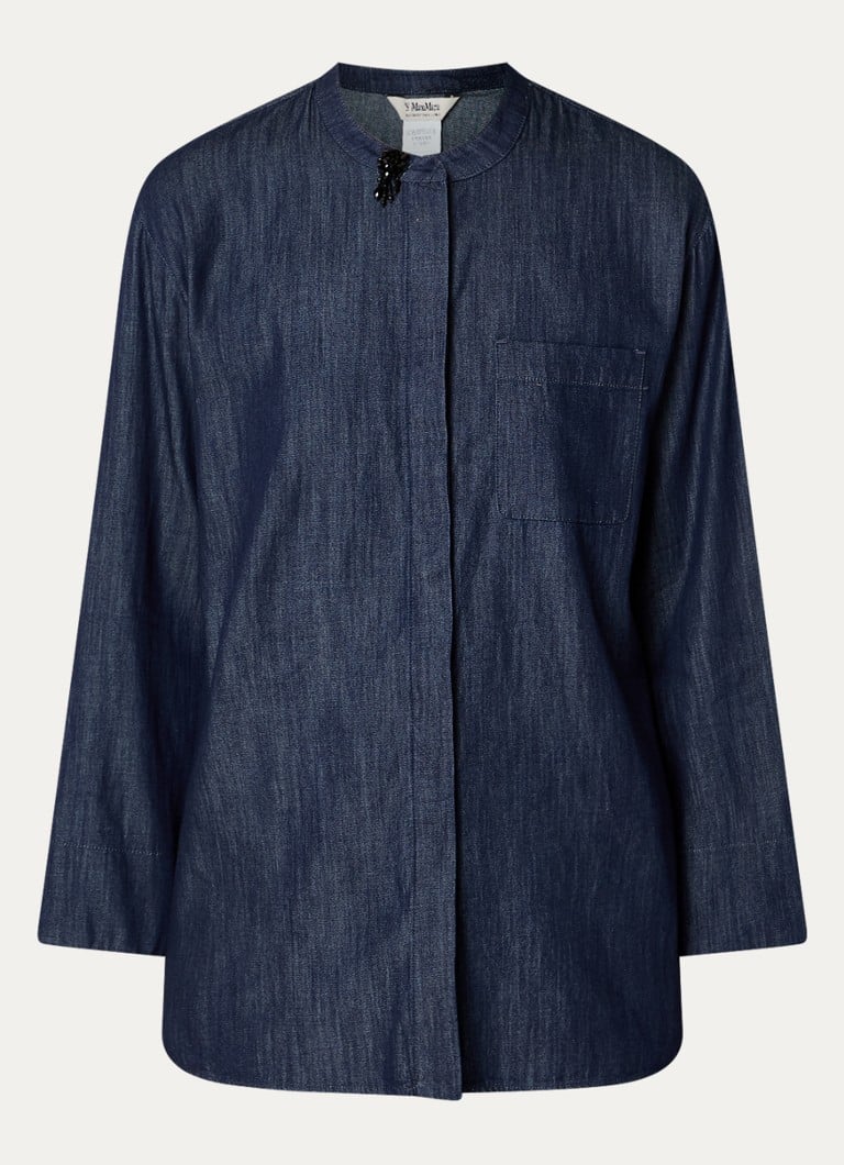Camicia in chambray MaxMara Ricamo con taschino sul petto