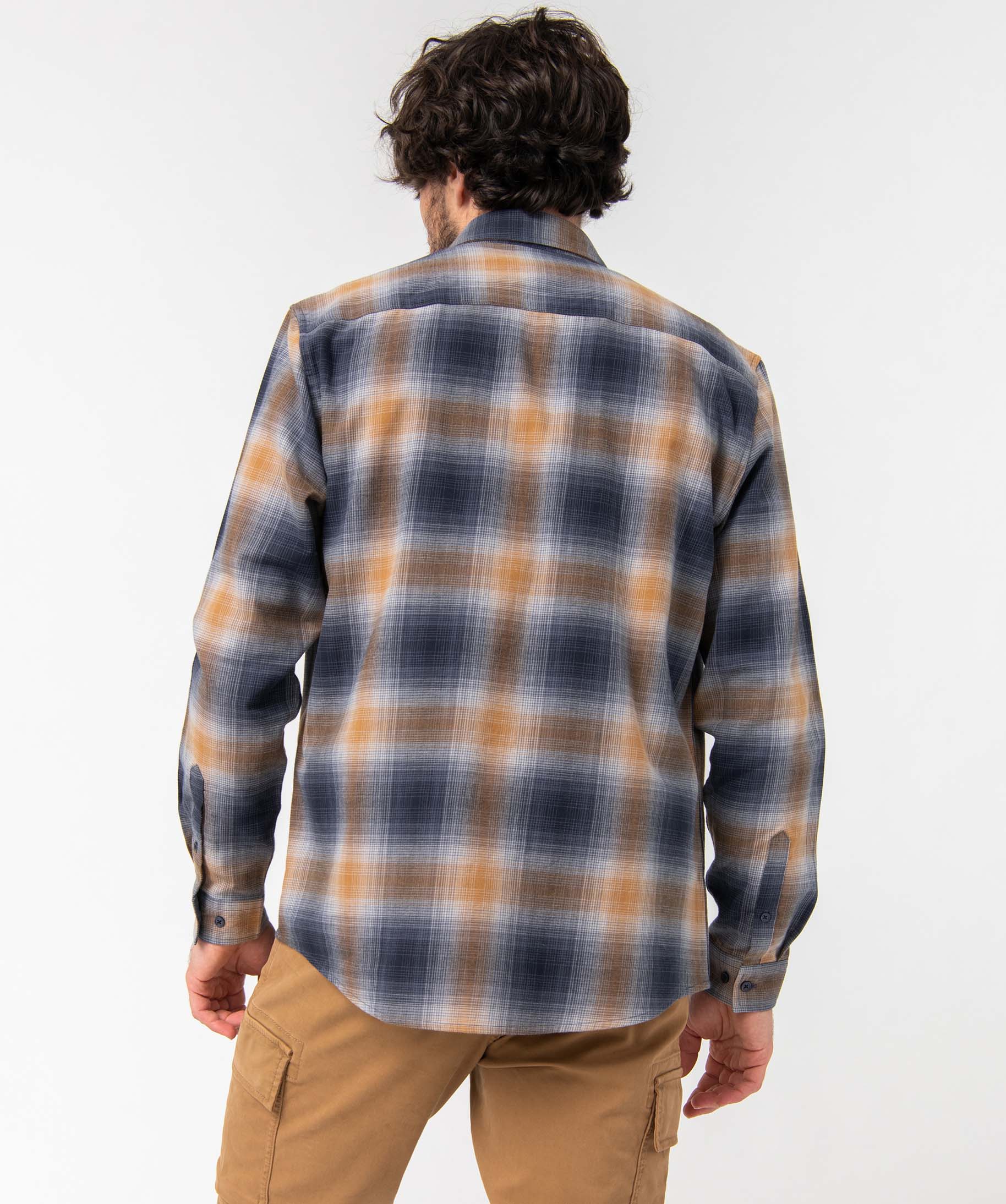 Chemise homme à manches longues et carreaux en flanelle carreaux | GEMO