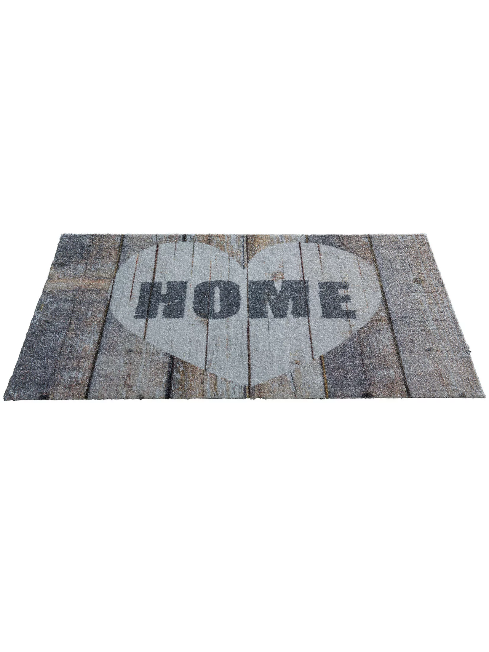 Vintage Wood Sauberlaufmatte, Home Sweet Grey