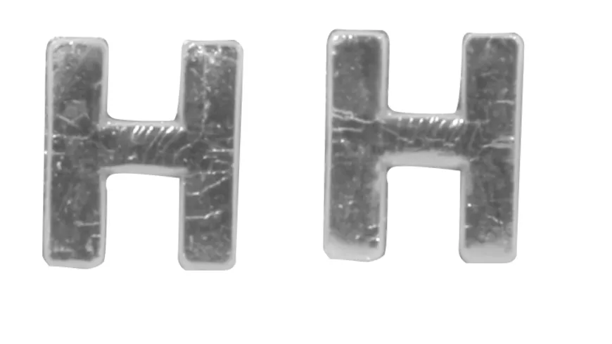 Rayher Wachsbuchstaben -H- silber 9mm 2Stück