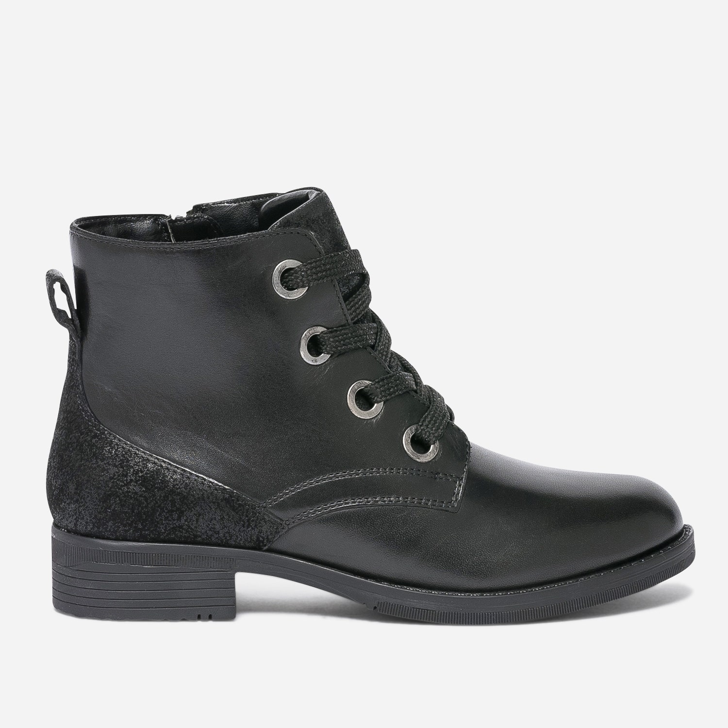 Bottine noire éco-conçue en cuir